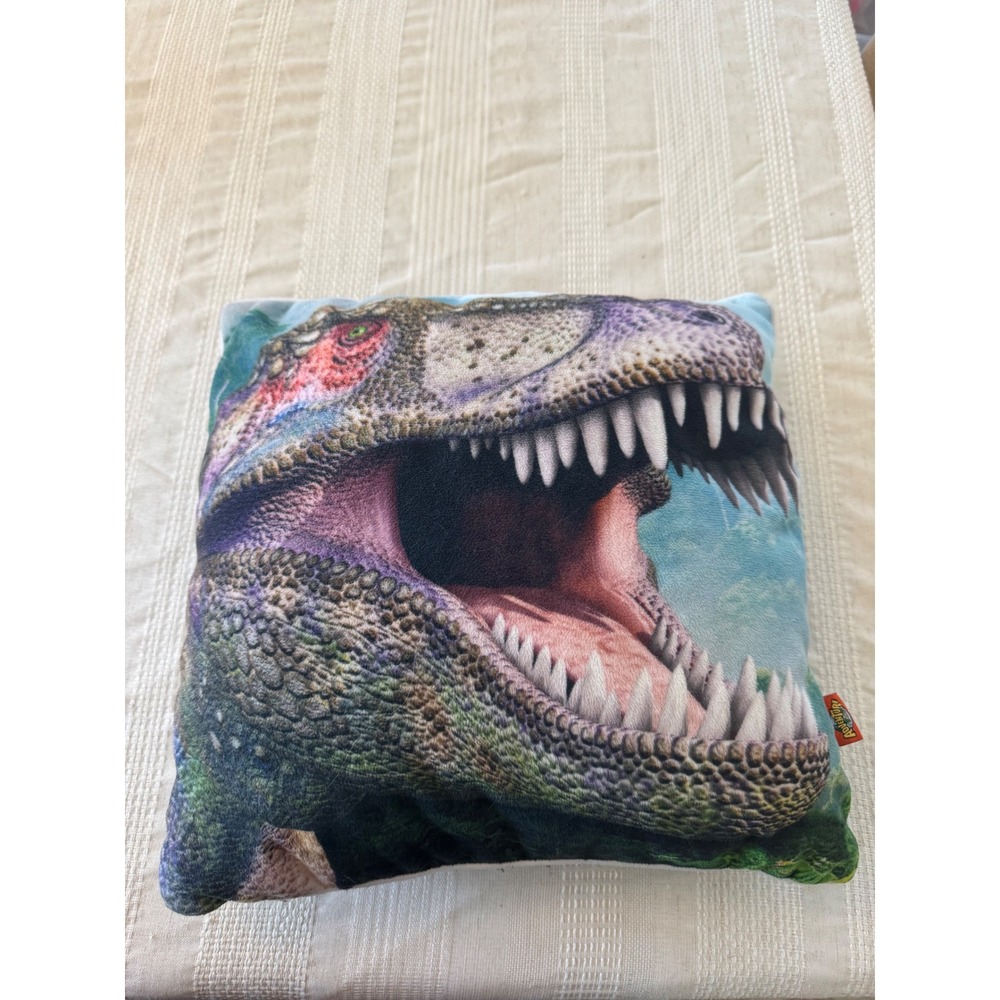 Adventure Planet Dinosaur T-Rex Roaring Throw Pillow 14" Plush‎ Kids Room Decor